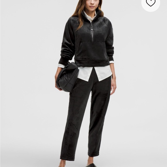 2 Piece Set -Lululemon Scuba Funnel-Neck Half Zip + Straight Leg Pant 7/8 Velvet - Picture 3 of 11